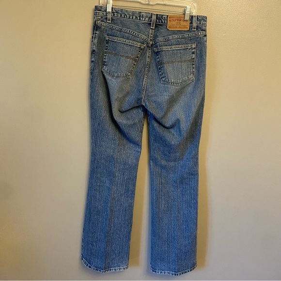Vintage Y2K Express Precision Fit Low Rise Flare Jeans Size 9/10 Regular - Picture 2 of 13